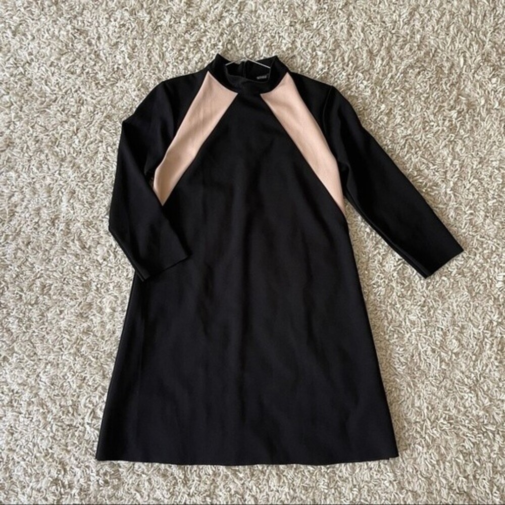 NWOT Zara Black Long Sleeve Mini Dress - Picture 3 of 6